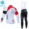 Set Langarmtrikot + Trägerhose Lange 2020 IAM Cycling Winter Thermal Fleece N001